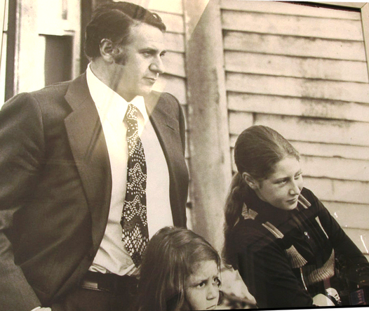 A family film legacy: Luciano Martino with daughters Dania (L) and Lea (R)